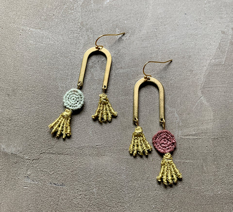 delphi asymmetrical earrings